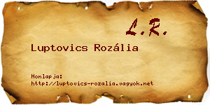 Luptovics Rozália névjegykártya