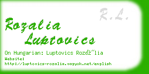 rozalia luptovics business card